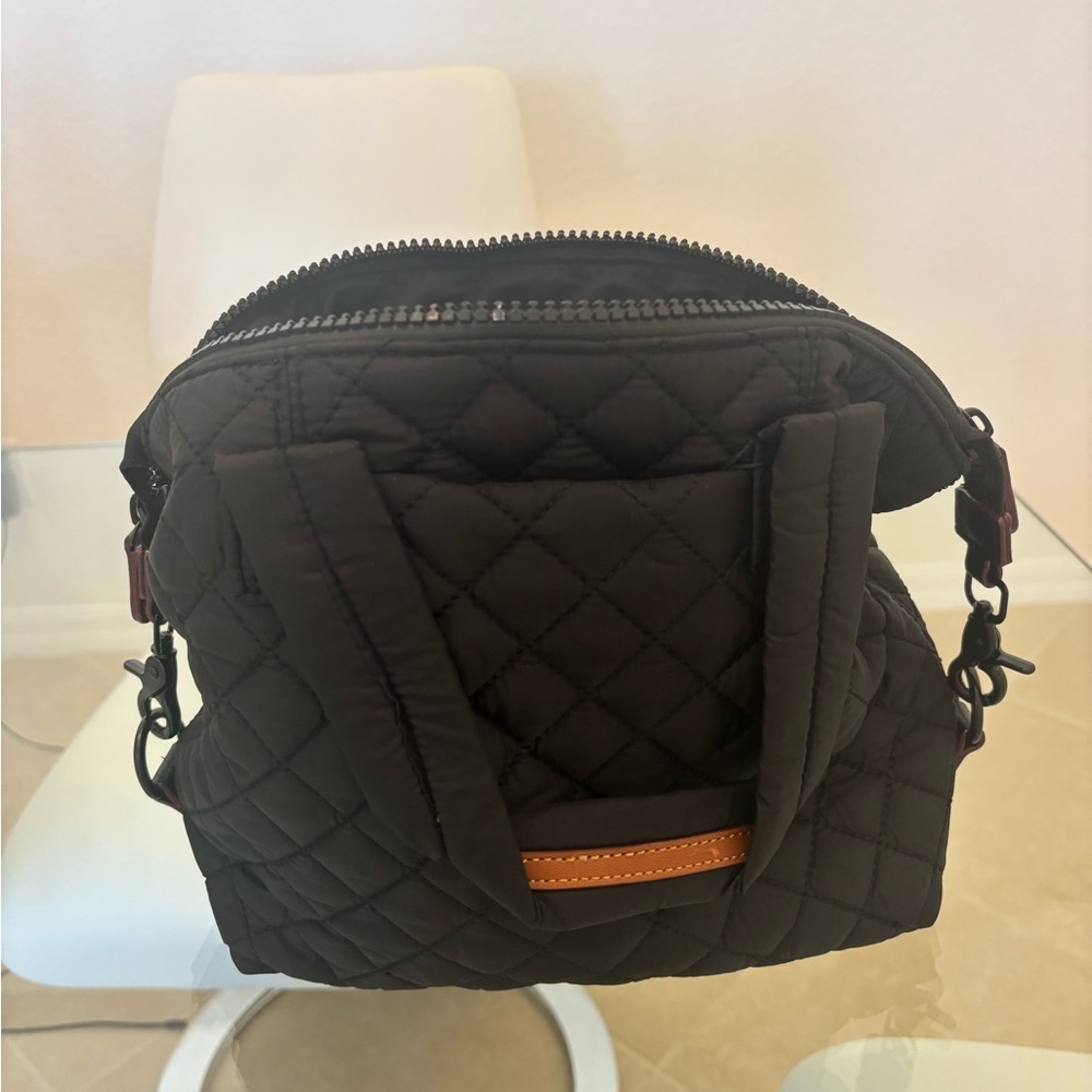 Quilted Black Handbag with Cossbody - Picture 2 of 6